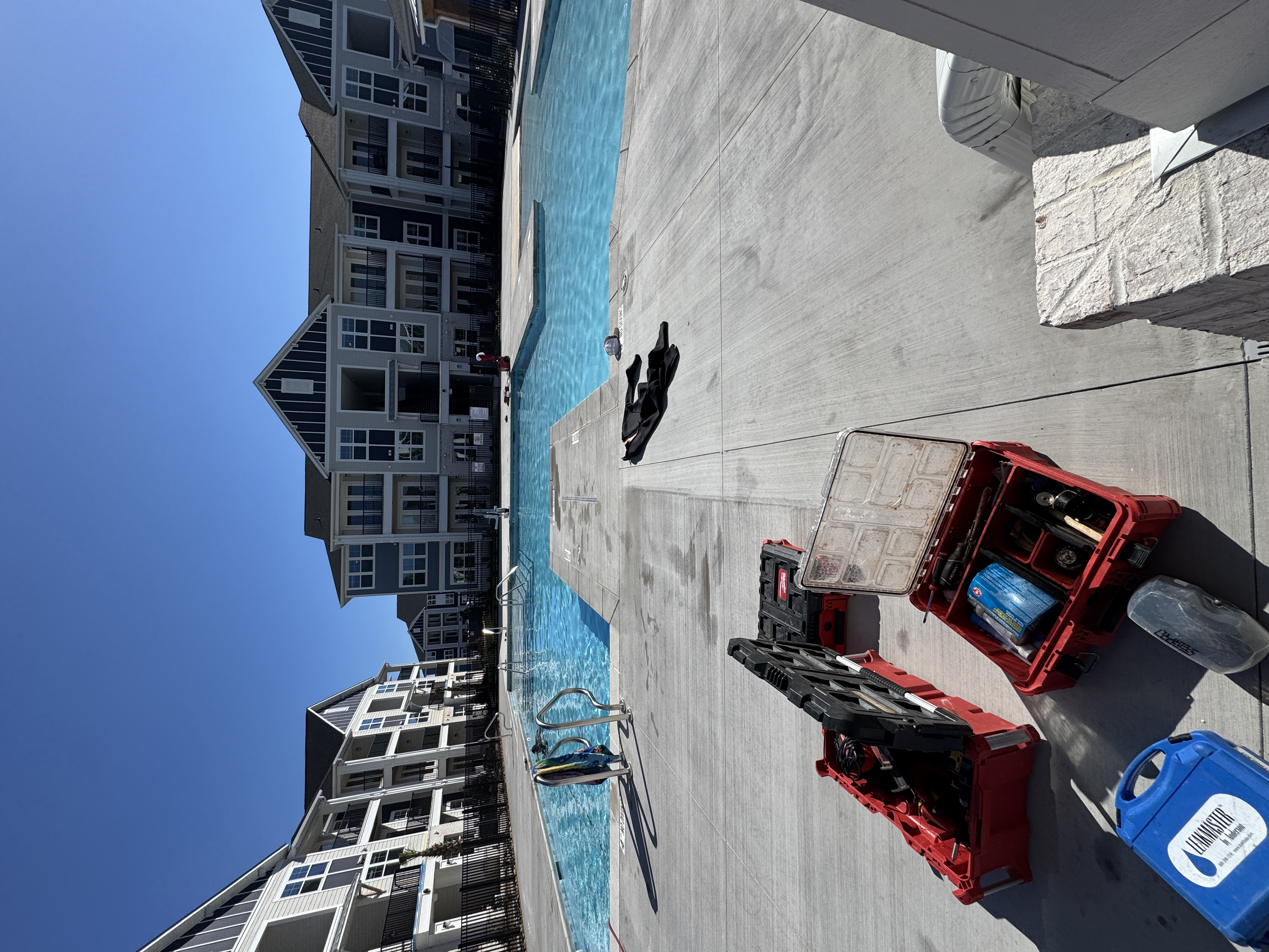 J.R. Reyes — Leak Locators East Coast owner on-site at a Wilmington pool